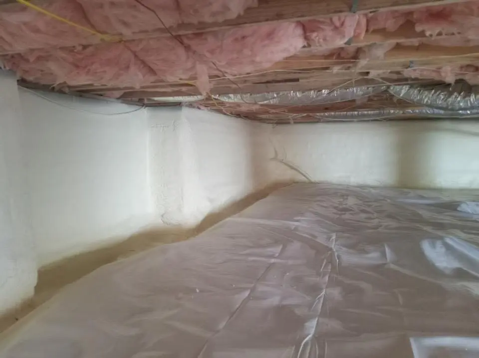 Crawl space encapsulation with closed-cell spray foam for Roof Maintenance in San Leon